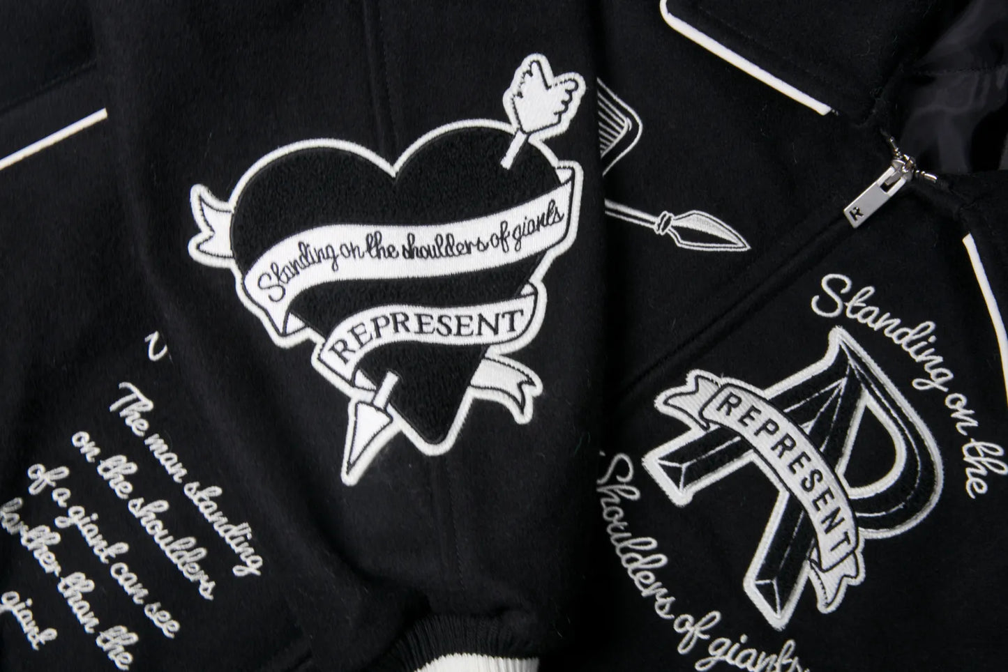 Represent Cherub Wool College Jacket Jet