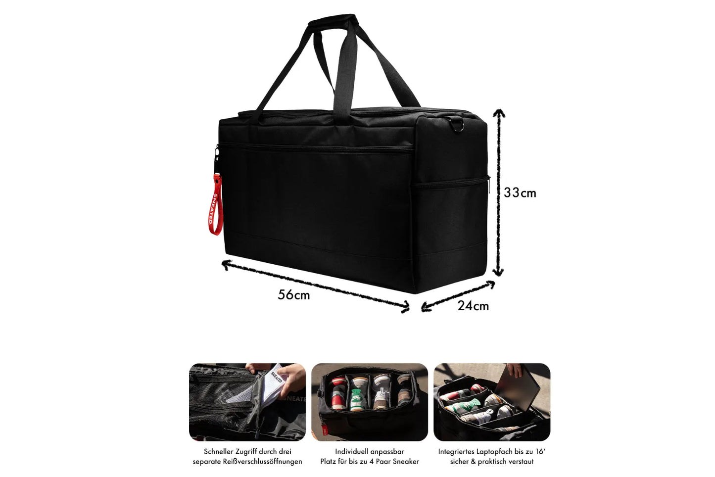 Sneated Sneakerbag Dufflebag Black