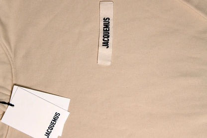 Jacquemus Hoodie mit Logo Patch Creme