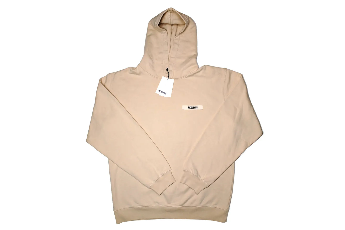 Jacquemus Hoodie mit Logo Patch Creme