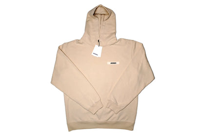 Jacquemus Hoodie mit Logo Patch Creme