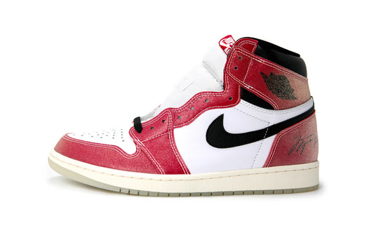 Jordan 1 Retro High Trophy Room Chicago Friends And Family With Blue Laces