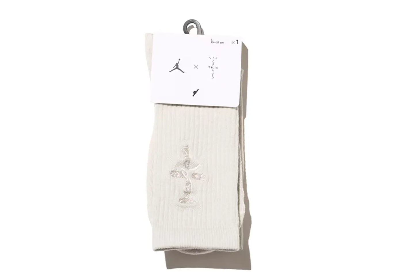 Jordan X Travis Scott Crew Socks Light Bone