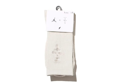 Jordan X Travis Scott Crew Socks Light Bone