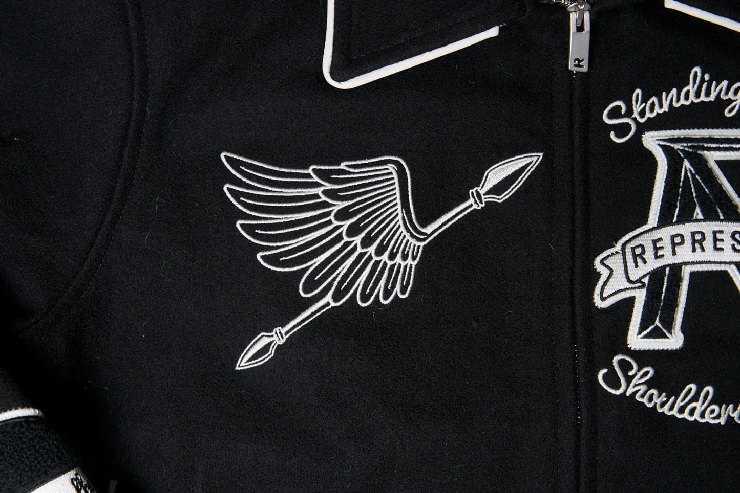 Represent Cherub Wool College Jacket Jet