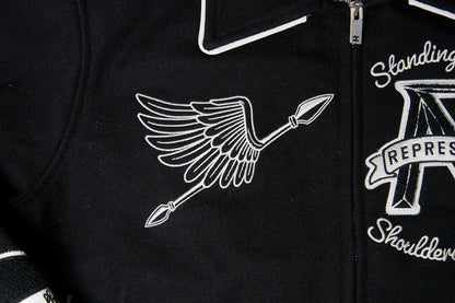 Represent Cherub Wool College Jacket Jet