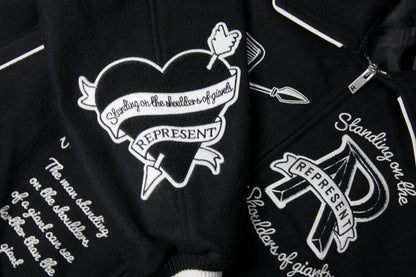 Represent Cherub Wool College Jacket Jet