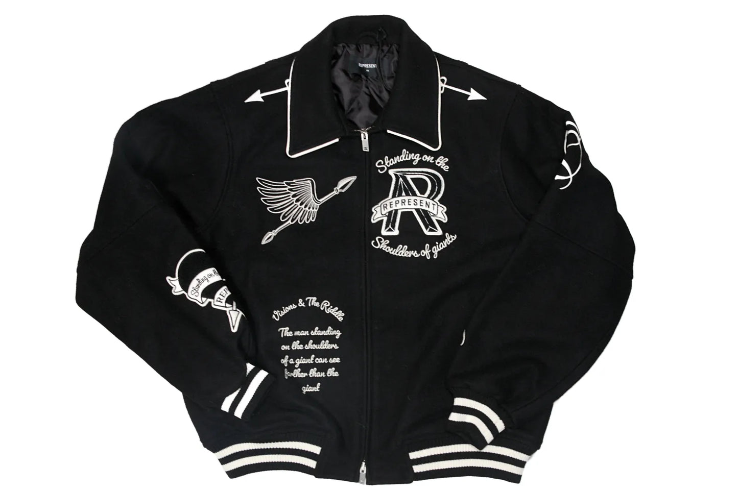 Represent Cherub Wool College Jacket Jet