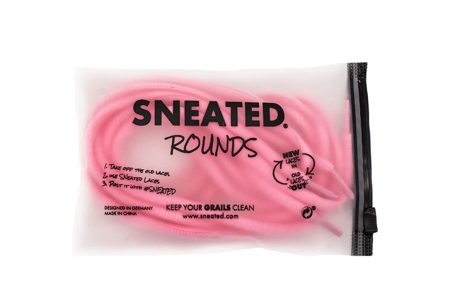 Sneated Round Laces Hot Pink