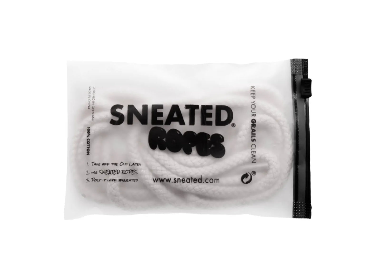 Sneated Ropes Laces White