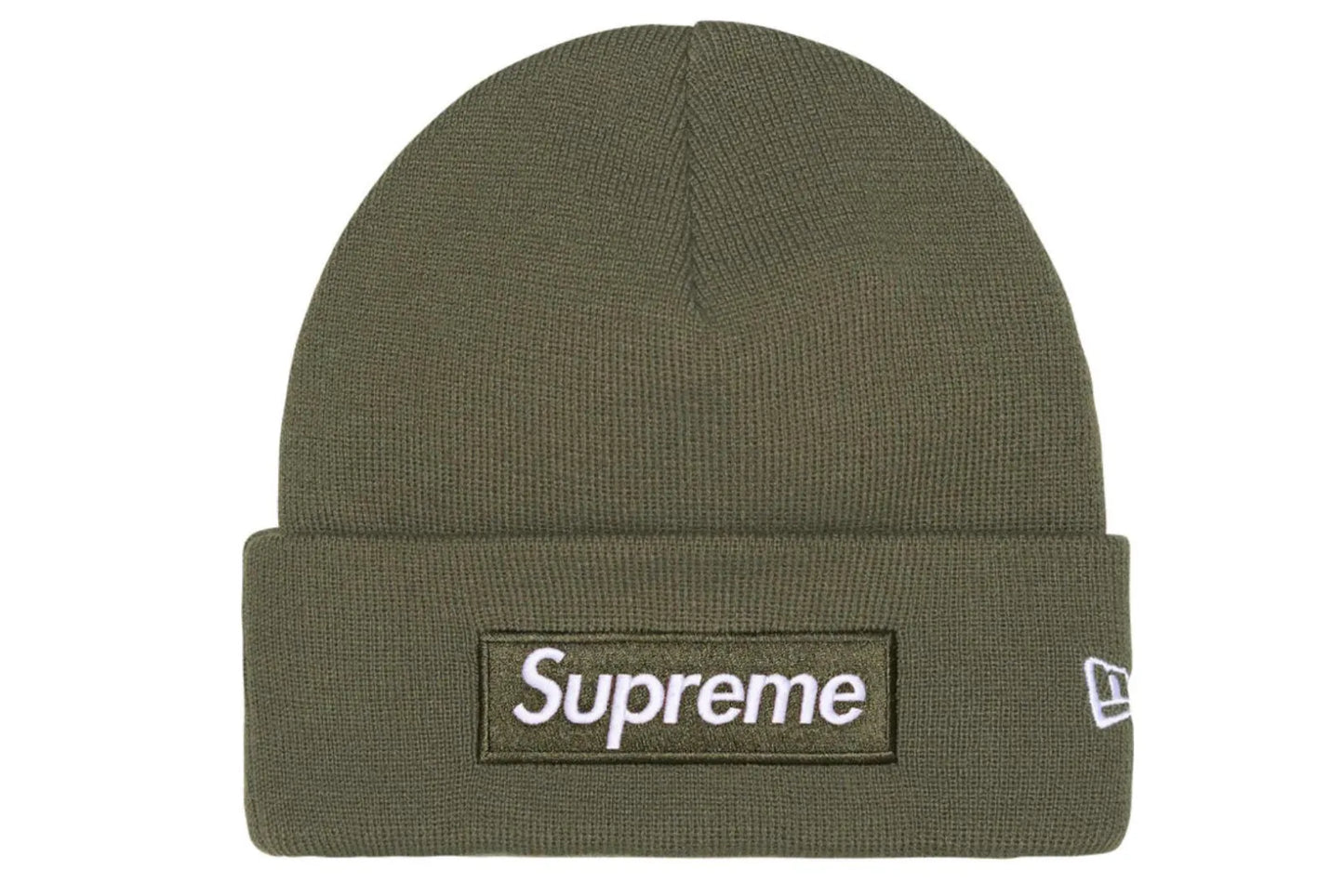 New Era Box Logo Beanie FW25 Light Olive