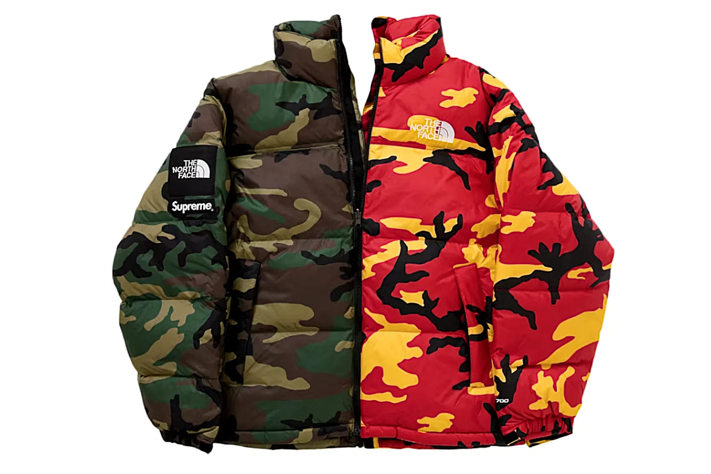 The North Face X Supreme Split Nuptse Forest Camouflage Jacket